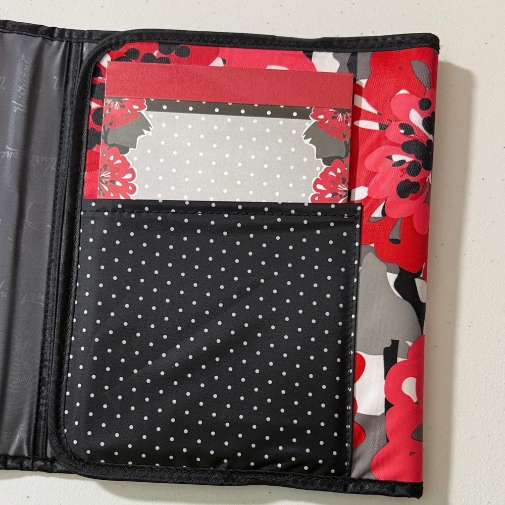Thirty-One Retired BOLD BLOOM Fold It Up Organizer IPad/Tablet Cover Red/Black